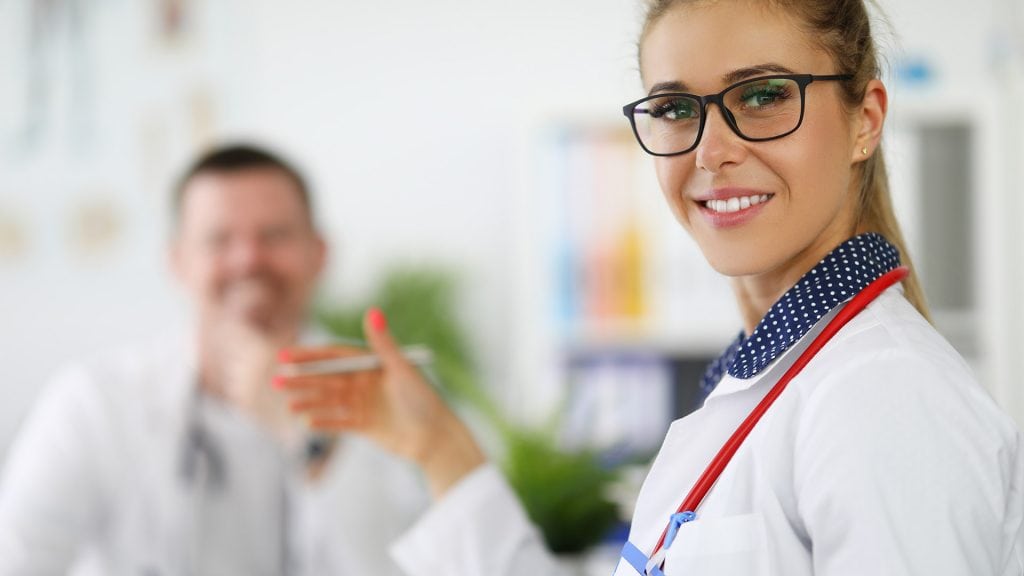 Female doctor smiling