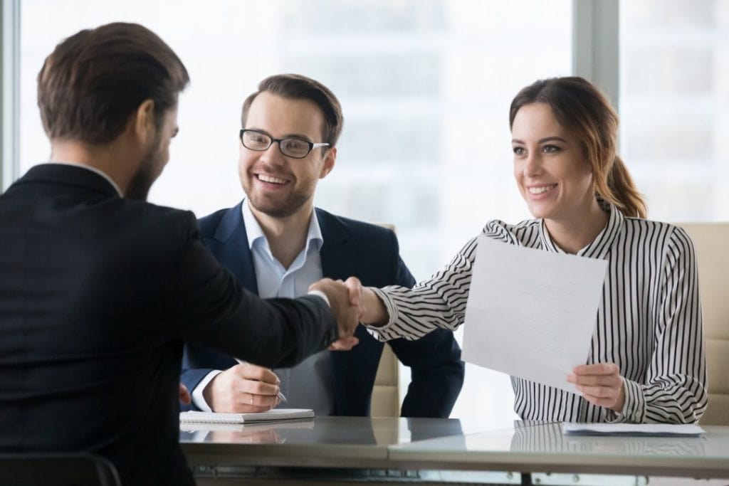 Two People shaking hands