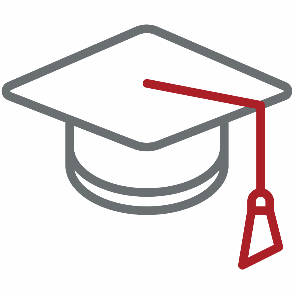 mortarboard colored icon