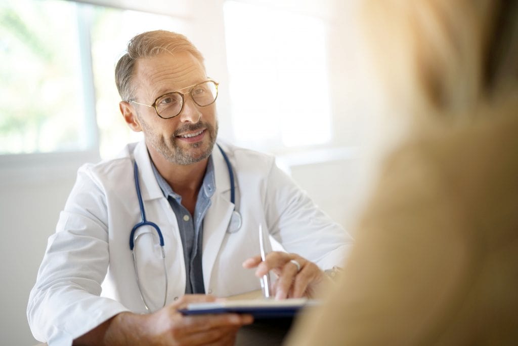 Doctor explaining results